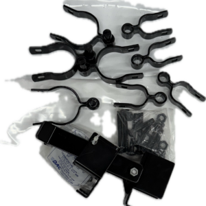 Black Double Swing Barrier Hardware