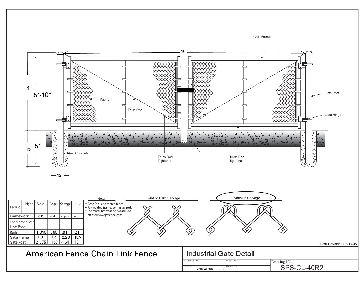 Double Swing Gate - Galvanized